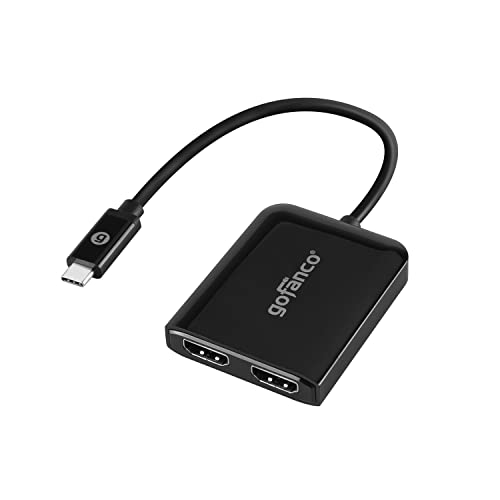 gofanco 4K60Hz USB-C to Dual HDMI Adapter (USBCMST2HD-4K60) | Extend dual monitors, USB-C MST Hub, USB Type-C Multi-Monitor, Windows, Thunderbolt 3/4 Compatible DP Alternate Mode - style: 4K 60Hz Dual HDMI