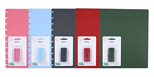 Talia Discbound Notebook - Cover and Disc Set (Arctic Ice, Canyon Clay, Green Olive, Charcoal, Chili Oil, Midsize Set) - color: Arctic Ice, Canyon Clay, Green Olive, Charcoal, Chili Oil, size: Midsize Set