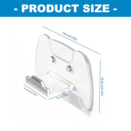 Wall Mounted Controller Stand Space Saving Gamepad Wall Hanger Hook with Stable Acrylic Frame Stylish Organiser