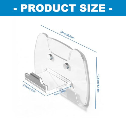 Wall Mounted Controller Stand Space Saving Gamepad Wall Hanger Hook with Stable Acrylic Frame Stylish Organiser