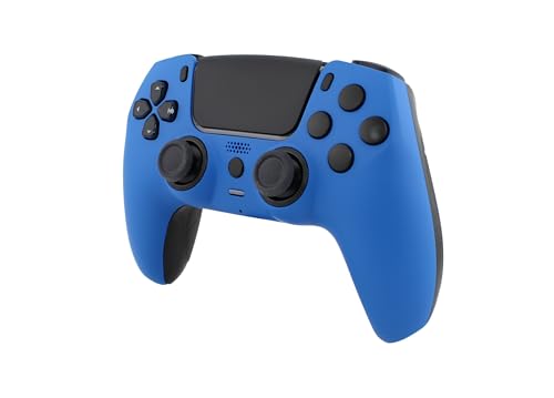 Crazy Controllerz Custom Wireless Controller for PS5 with Z-Touch™ Seamless Soft Touch Front Shell and Z-Grip™ Comfort Zones - Glacial Blue - color: GLACIAL BLUE