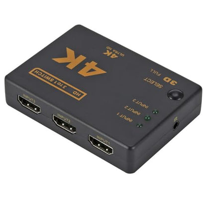Replacement 3 Way HDMI Switcher 3 in 1 Out 2 in 1 Out with IR Compatible PC Host DVD PS3 External HDMI 2.0 Monitor TV Projector Selector AV Switch Box 4K30HZ 3840@2160