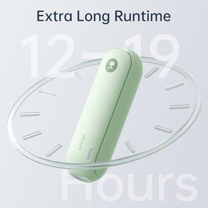 JISULIFE Portable Handheld Fan, 3 In 1-Fan, Power Bank, Flashlight, Green | Mini Cooling Essential for Outdoor, Small, On-the-Go Pocket Hand Design, 19 Hours, Auto Shut-Off Safety Soft Blade - color: Green