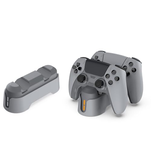PS5 Charging Station for PS5 /PS5 Edge Controller Charging Dock Stand PS5 Controller Fast Charging Station Accessories (Gray)