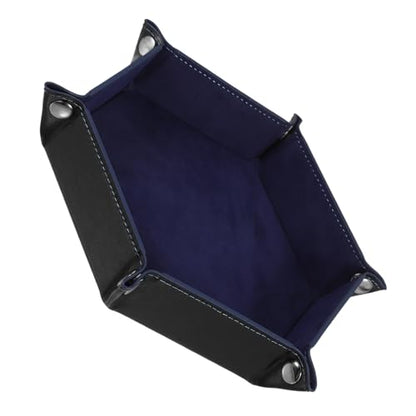 BESPORTBLE Folding Pu Dice Tray for Tabletop Games Storage Organizer Design for Dice Keys Jewelry and Items