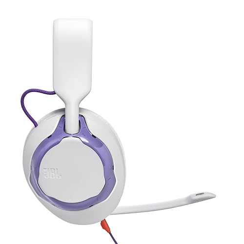 JBL Quantum 250 Wired Gaming Headset Spatial Sound Mic - White | Plug And Play 3.5mm Connection For PC, Xbox, PlayStation, Switch, With Detachable Boom Arm And Lightweight Over Ear Comfort - color: White
