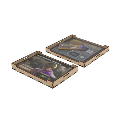 The Broken Token Dune Imperium Uprising Compatible Game Organizer - Wood Storage Box with Multiple Trays for Cards, Tokens & More - Wooden Game Organizer - style: Dune Imperium Uprising