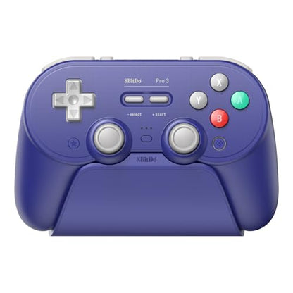 8BitDo Pro 3 Bluetooth Controller for Switch/Switch 2 – TMR Joysticks, Swappable ABXY Buttons, Pro Back Buttons, Charging Dock, Hall Effect Triggers, for Windows, Apple, SteamOS, Android - Purple - color: Purple