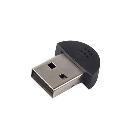Estiq Super Mini USB 2.0 Microphone Mic for Laptop/Desktop Pcs - Skype/Voip/Voice Recognition Software Driver-Free Audio Receiver Adapter for MSN Pc Notebook,Black