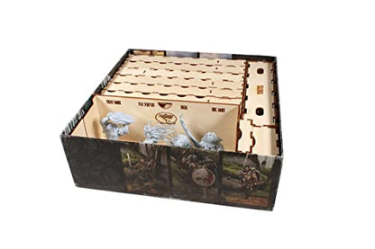 The Broken Token Game Organizer - Blood Rage Compatible Game Organizer, Wooden Storage Box for Tabletop Games