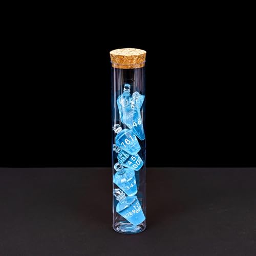 7PCS Potion DND Dice Set,Transparent Sharp Edge Die Set D&D RPG Polyhedral Die,for Dungeons & Dragons, Pathfinder, and TTRPG Roleplaying Games (Blue) - color: Blue