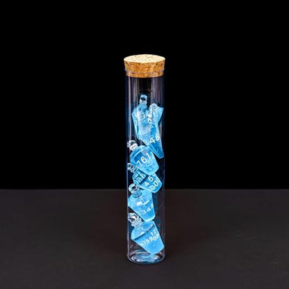 7PCS Potion DND Dice Set,Transparent Sharp Edge Die Set D&D RPG Polyhedral Die,for Dungeons & Dragons, Pathfinder, and TTRPG Roleplaying Games (Blue) - color: Blue