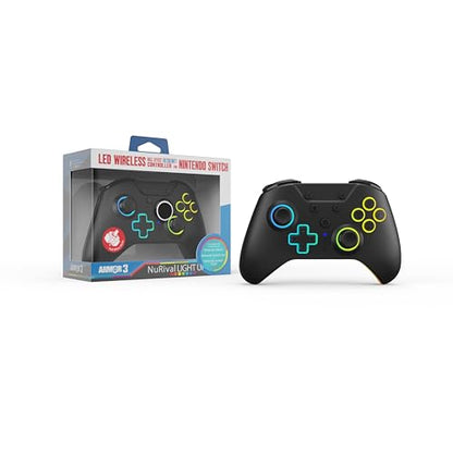 Hyperkin Armor3 NuRival Wireless Hall Effect Stick Game Controller For Nintendo Switch® OLED Model/Nintendo Switch® / Nintendo Switch Lite® (Black) - color: Black