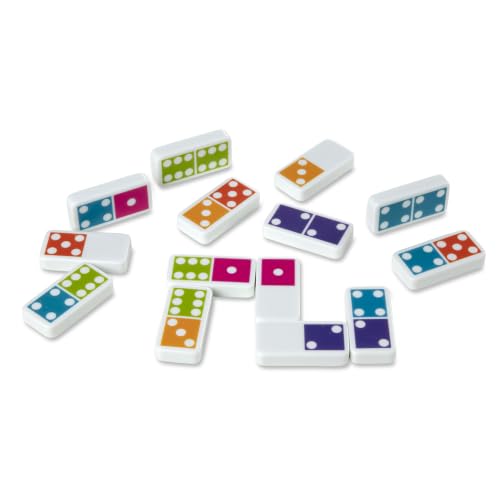 Melissa & Doug Dominoes Tabletop Game with Wooden Storage Box | 29 Pieces, 28 Colorful Domino Tiles, Wooden Storage Box, Matching & Math Skills, Family Game Night, Toys for Kids, Ages 4+