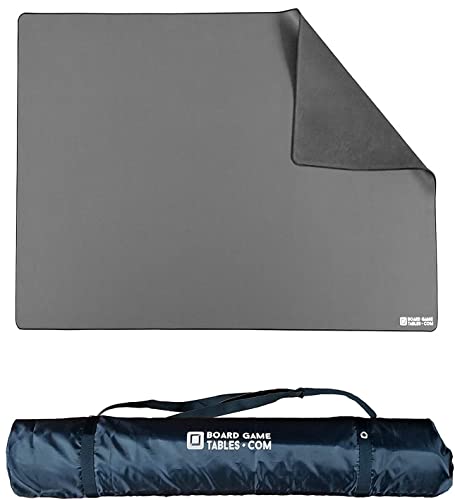 Allplay Board Game Playmat, 2.5'x4', Small, Gray | Thick Super Cushioned, Stitched Edge, Water Resistant, with Carrying Case for Board Games, Card Games, RPGs - color: Gray, size: Small (2.5'x4')