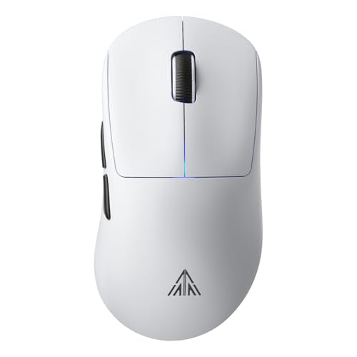 CORBOBO SOLAKAKA SM850 - Wireless Gaming Mouse - Programmable Buttons,24000 DPI Adjustable, Lightweight, Ergonomic Computer Wireless Mouse, BT5.1/2.4G/Wired, PC Gaming & Office Mice for Win/Mac/Linux - color: White, style: NO-RGB SM850