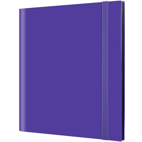 GEAoffice Card Binder 12 Pocket, 624 Pockets Trading Card Album Folder for Standard Cards, Side Loading Card Collection Folder for MTG, TCG, Sport Cards, Purple - color: Purple, size: Large-12 Pockets