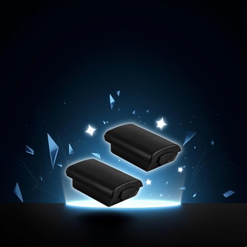 2Pcs Black Plastic AA Battery Plastic Hard Back Cover Case Protector for Xbox 360 Controller,Xbox Controller Back Cover,Xbox 360 Controllers with Battery Pack,Xbox 360 Batteries