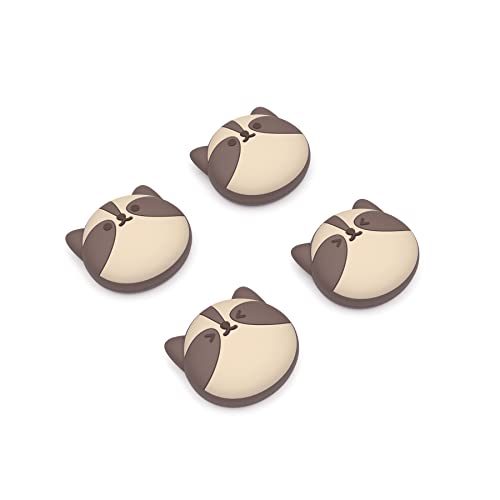 PlayVital Thumb Grip Caps for Xbox Series S/X, Xbox One, Elite Series 2 Controller, Cute Joystick Caps for ps5/EDGE/ps4, Thumbstick Cover for Switch 2 Pro/Switch Pro - Little Raccoon - color: Little Raccoon