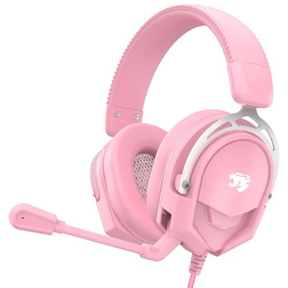 IMYB A88 Pink Gaming Headset with Mic for Ps5, Ps4, Pc Xbox One Series X/s | Stereo Wired Noise Cancelling Headphones with Microphone for Switch Computer, Laptop, Mac, Nintendo, Games (Pink)) - color: Pink
