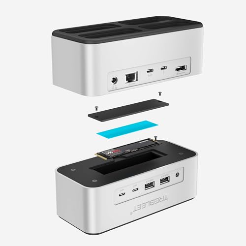 Modular 13-in-1 USB4 Docking Station with NVMe Slot, 2.5G LAN, DP 1.4, 10Gbps USB-C, Custom Expansion Hub Compatible with Mac, Windows, Thunderbolt 4/3 Laptops (Modules Sold Separately)