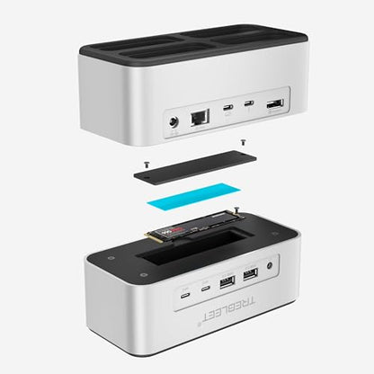 Modular 13-in-1 USB4 Docking Station with NVMe Slot, 2.5G LAN, DP 1.4, 10Gbps USB-C, Custom Expansion Hub Compatible with Mac, Windows, Thunderbolt 4/3 Laptops (Modules Sold Separately)