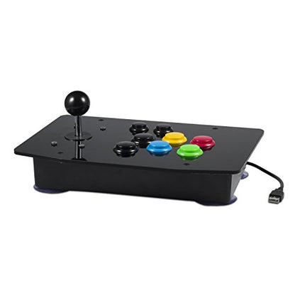 Keten Classic Arcade DIY Kit, Zero Delay DIY Arcade Game Button and Joystick Controller Kit for Rapsberry Pi and Windows, 5 Pin Joystick and 10 Push Buttons (Red)