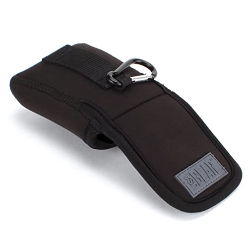 USA Gear Single Deck of Cards Case - Compatible with Poker, Bicycle Playing Deck, Uno, KEM, Copag and More - Playing Card Case Flexible Neoprene, Belt Loop, Carabiner Clip