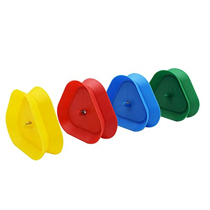 Yuanhe Playing Card Game Holder - Triangle Shaped Hands-Free Poker Holder Tray, 4 Colors, Set of 4 - style: Set of 4