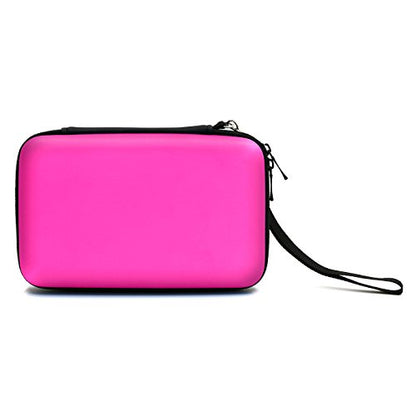 ADVcer 3DS Case, EVA Waterproof Hard Shield Protective Carrying Case with Detachable Hand Wrist Strap Compatible with Nintendo 3DS, 3DS XL, New 3DS, DSi, DSi XL, DS, DS Lite (Fuchsia) - color: Fuchsia