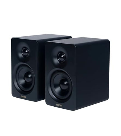 Edifier M60 Multimedia Speaker Bluetooth 5.3, 66W RMS, Hi-Res Audio & Hi-Res Wireless Audio, LDAC,3" Mid Bass & 1" Tweeter, USB-C & Aux Inputs, Compact Desktop Speaker – Black - color: Black