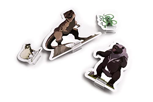 Hexers Beasts Monster and Animals DM Starter Set Flat 2D Miniatures for Tabletop Gaming Compatible with Dungeons and Dragons D&D DND Pathfinder RPG Play Mini Figures Figurines Minis for 5e Campaign