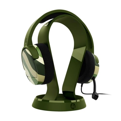 4Gamers Panther Gaming Headset with Stand - Wave Forest, Compatible with PS4, PS5, Xbox, Switch & PC - color: Forest Green