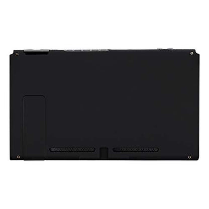 eXtremeRate Soft Touch Grip Black Console Back Plate DIY Replacement Housing Shell Case for Nintendo Switch Console with Kickstand – JoyCon Shell NOT Included - color: Black