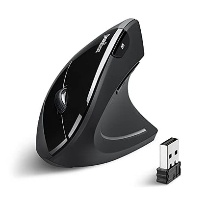 Perixx PERIMICE-713 Wireless Ergonomic Vertical Mouse - 800/1200/1600 DPI - Right Handed - Recommended with RSI User - style: Wireless