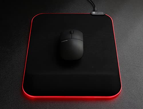 C45E RGB Mousepad with Wrist Rest – Anti-Slip Rubber Base, Soft Foam Support & Customizable RGB Lighting Effects for Comfort and Precision, Suitable for Gaming or Working
