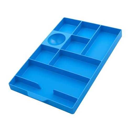 Hollycorp - 8 Compartment Organizing Tray I Workshop Drawer Accessory I Shop Storage Essentials I Components & Electronics Organizer I Office Desk Accessories | Home Essential Items