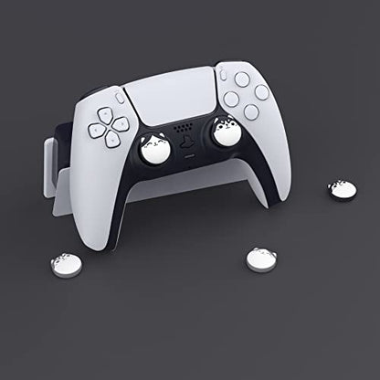 PlayVital Cute Thumb Grip Caps for ps5/ps5 Edge Controller, Joystick Caps for Switch 2 Pro/Switch Pro, Thumbstick Cover for Xbox Series X/S, Elite Series 2, Xbox One - Husky & Kitty, Light Gray - color: Husky & Kitty Light Gray