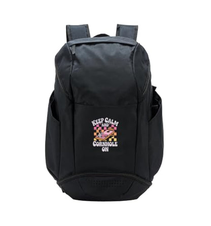 Keep Calm And Cornhole On Royalty Game Sport Backpack