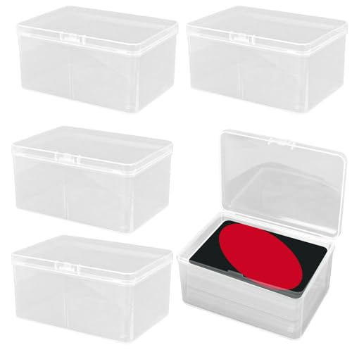 Uncle Yang 4PCS Plastic Game Card Storage Box Playing Card Case (NO Cards) | Card Game Storage High Capacity Playing Cards Case Compatible with Medium UNO Card Game