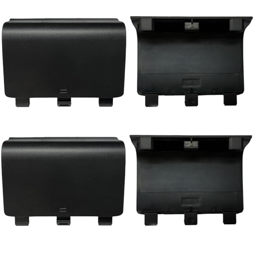 4 Pack One Controller Battery Back Cover for Xbox One, One S, One X Controller [NOT for Xbox SeriesS/X],Replacement Battery Back Shell Covers Compatible with Xbox One/One S/One X Controllers (Black) - color: Black