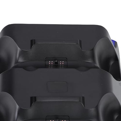 Controller Charging Station for Edge, Dual Game Console Charger Dock with Storage Stand and USB Cable, Blue Black, Ideal for Gamers - color: Blue Black
