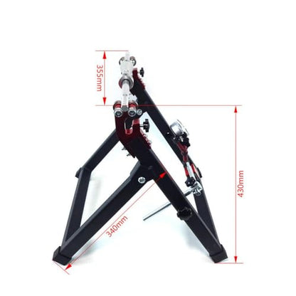Universal folding wheel balance adjustment stand compatible with bicycles