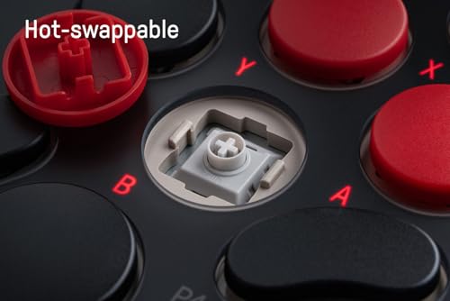 8Bitdo All-Button Arcade Controller for Switch/Switch 2 & Windows – Bluetooth, 2.4G, Wired Connectivity, Low-profile Mechanical Switches, 4 Programmable Buttons with fast-mapping, Hot-swappable PCB