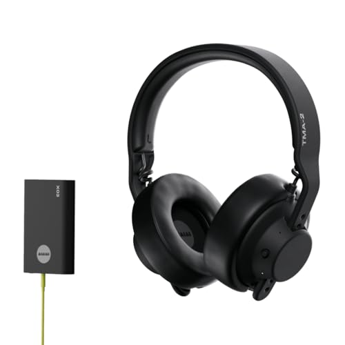 AIAIAI TMA-2 Studio Wireless Black Over-Ear Headphones, W+ Link + Bluetooth | Studio headphones for mixing and producing, W+ Link and Bluetooth, 20+ Hours of Playback, detailed sound, app EQ, memory foam