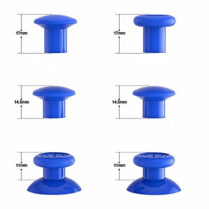 eXtremeRate ThumbsGear Interchangeable Ergonomic Thumbstick for PS5 Controller, for PS4 All Model Controller - 3 Height Domed and Concave Grips Adjustable Joystick - Blue - color: Blue