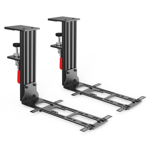 Meza-Set of 2 Heavy Duty Hotas Desk Mounts Compatible with Logitech G X52/X52 Pro/X56/X56 Rhino/Thrustmaster T.16000M FCS/TCA Officer Pack Airbus
