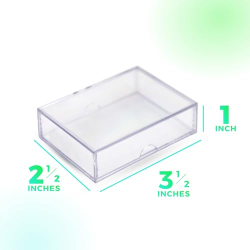 10-Pack Clear Acrylic Card Storage Boxes with Lids – Holds 52 Playing Cards or 50 Standard Trading Cards Each, Stackable Organizer for Sports & TCG Cards (Unsleeved) - size: 3 1/2" L x 2 1/2" W x 1" H, style: 10.0