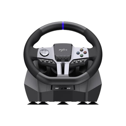 PXN Racing Wheel, 270&900° V9 Gen2 Gaming Steering Wheel | 3 Pedals, H Shifter, APP Support, Vibration Feedback, for PC, PS4, Xbox One, Xbox Series X/S