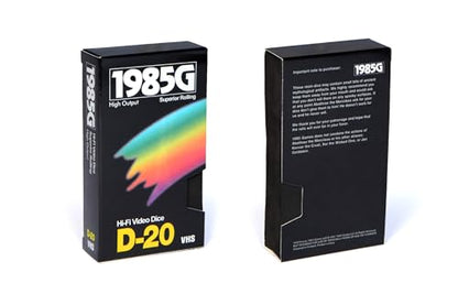 Sharp Edge DND Dice Set – Starstorm Polyhedral Dice in Retro VHS Box – 5E TTRPG Dice Set – Tabletop RPG Accessory (Set of 7) - style: Starstorm